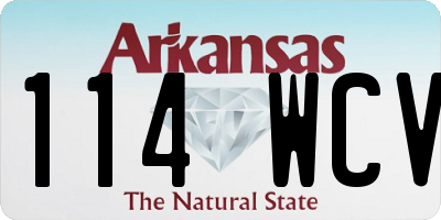 AR license plate 114WCV