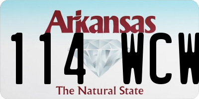 AR license plate 114WCW
