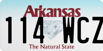 AR license plate 114WCZ