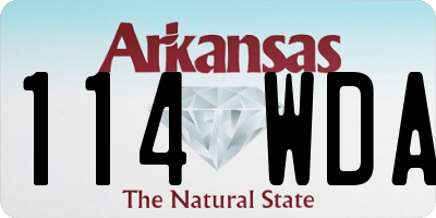 AR license plate 114WDA
