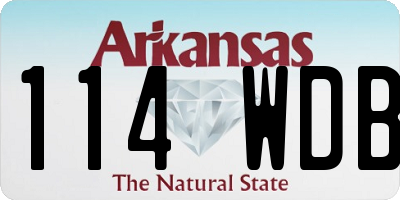 AR license plate 114WDB
