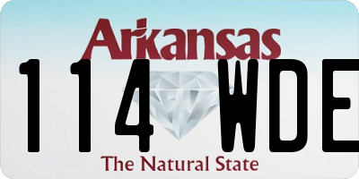 AR license plate 114WDE