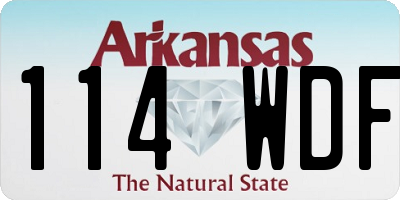 AR license plate 114WDF
