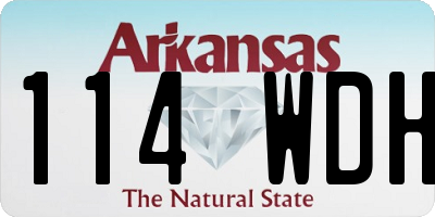 AR license plate 114WDH