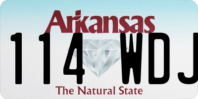 AR license plate 114WDJ