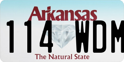 AR license plate 114WDM