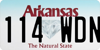 AR license plate 114WDN
