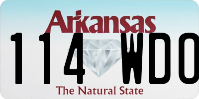 AR license plate 114WDO