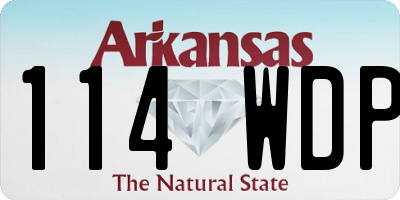 AR license plate 114WDP