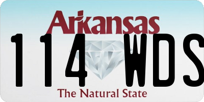 AR license plate 114WDS