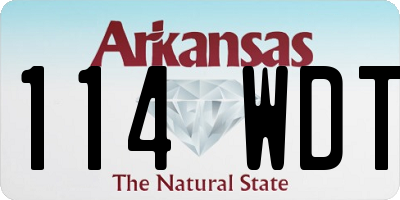 AR license plate 114WDT