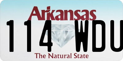 AR license plate 114WDU
