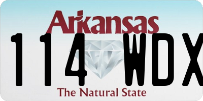 AR license plate 114WDX