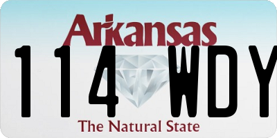 AR license plate 114WDY