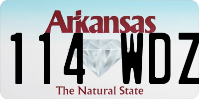 AR license plate 114WDZ