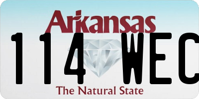 AR license plate 114WEC