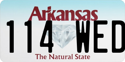 AR license plate 114WED