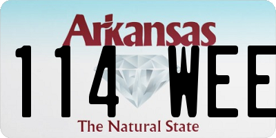 AR license plate 114WEE