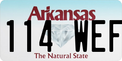 AR license plate 114WEF