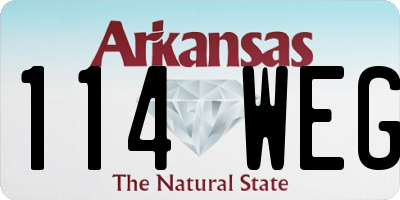 AR license plate 114WEG