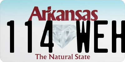 AR license plate 114WEH