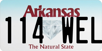 AR license plate 114WEL