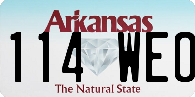 AR license plate 114WEO
