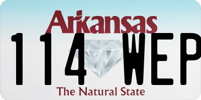 AR license plate 114WEP