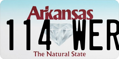 AR license plate 114WER