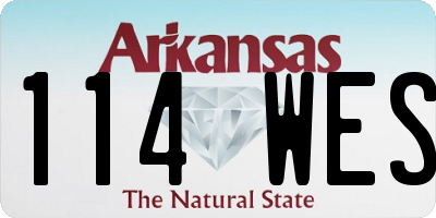 AR license plate 114WES