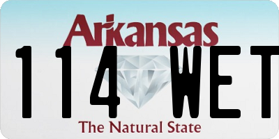 AR license plate 114WET