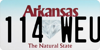 AR license plate 114WEU