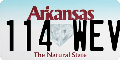AR license plate 114WEV