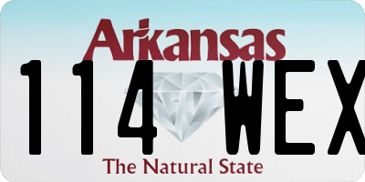 AR license plate 114WEX