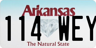 AR license plate 114WEY
