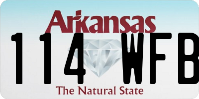 AR license plate 114WFB