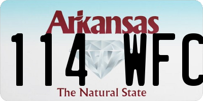 AR license plate 114WFC