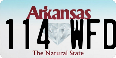 AR license plate 114WFD