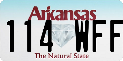 AR license plate 114WFF