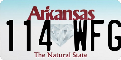 AR license plate 114WFG