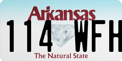 AR license plate 114WFH