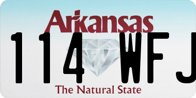 AR license plate 114WFJ