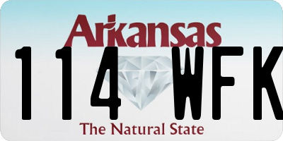 AR license plate 114WFK