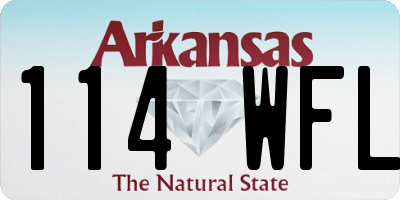 AR license plate 114WFL