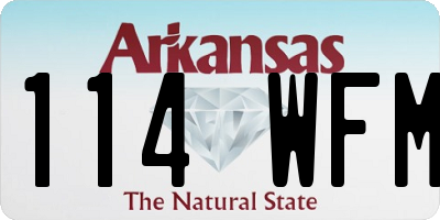 AR license plate 114WFM