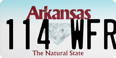 AR license plate 114WFR