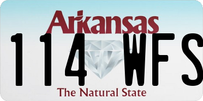 AR license plate 114WFS