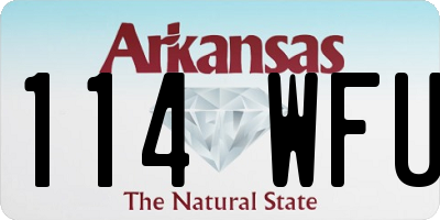 AR license plate 114WFU