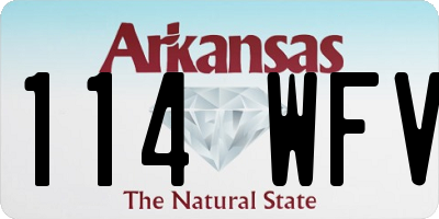 AR license plate 114WFV