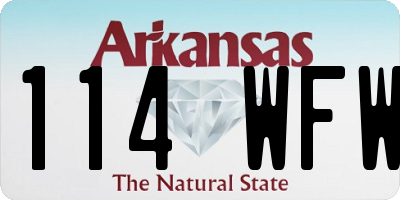 AR license plate 114WFW